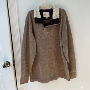 Weatherproof vintage Men's long sleeve quarter button fleece sweater